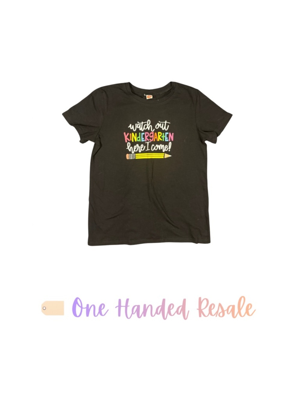 ✏️ Watch Out Kindergarten Here I Come Kids Black Graphic Shirt Boys Girls Unisex